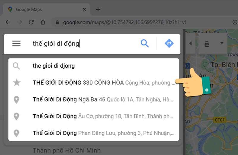 Thanh tìm kiếm trên Google Maps, cho phép bạn tìm kiếm địa điểm, địa chỉ hoặc bất kỳ thông tin nào liên quan đến bản đồ. Alt: Tìm kiếm địa điểm dễ dàng trên Google Maps bằng cách nhập từ khóa vào thanh tìm kiếm.