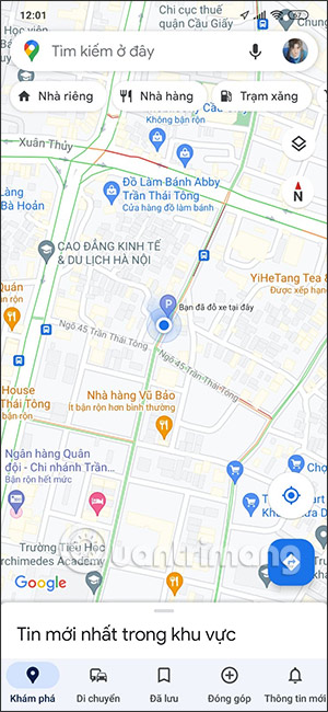 Xác định phương hướng di chuyển dựa vào chùm tia sáng hình chữ V trên Google Maps