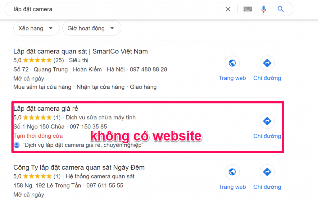 google map bị tạm ngưng