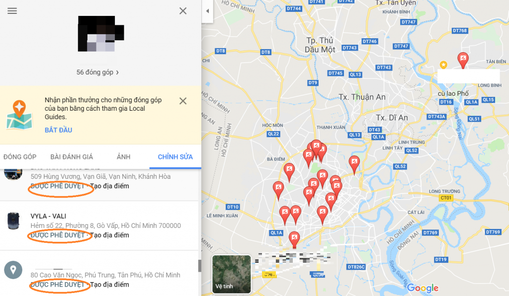 google map bị tạm ngưng