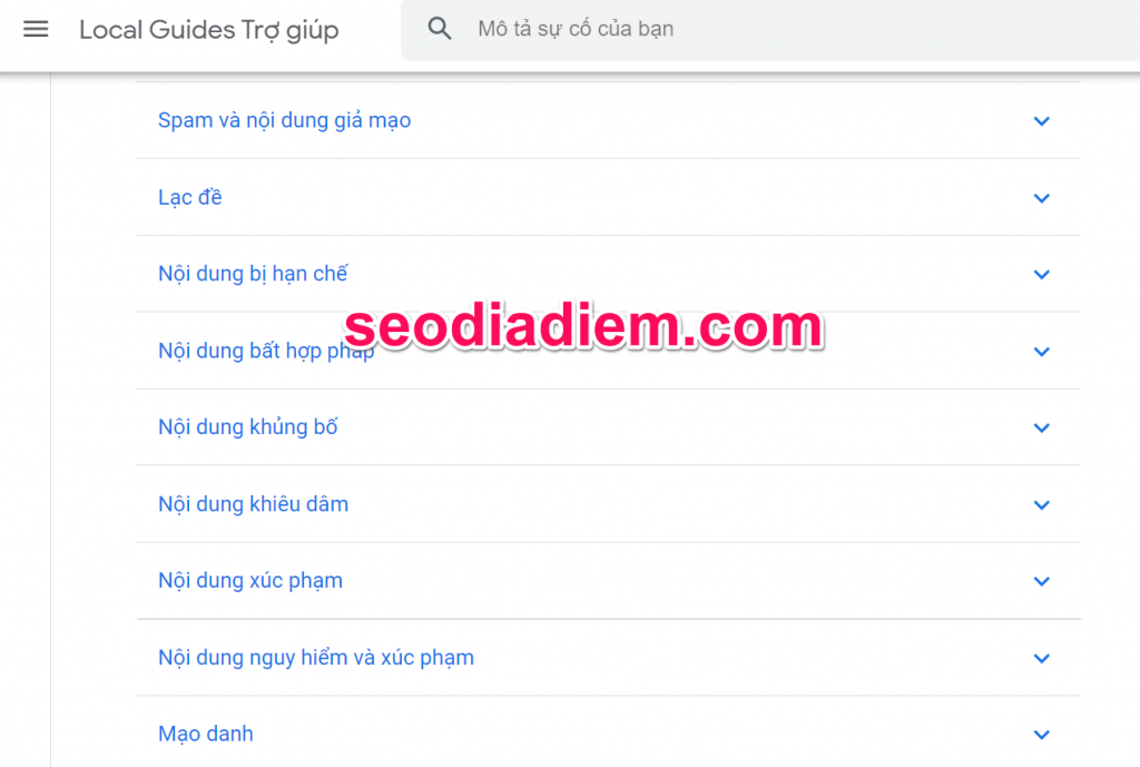 google map bị tạm ngưng