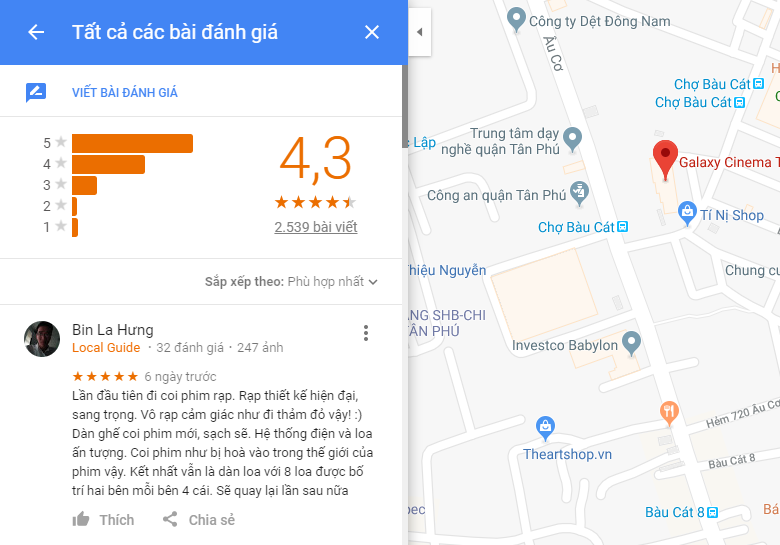 Tăng cường review tích cực cho địa điểm trên Google Maps.