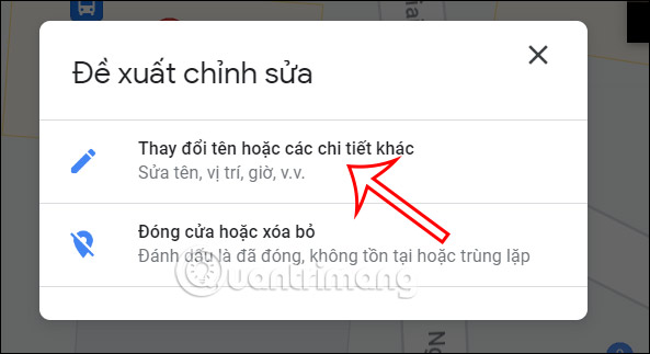 Thay đổi tên hoặc chi tiết địa điểm trên Google Maps