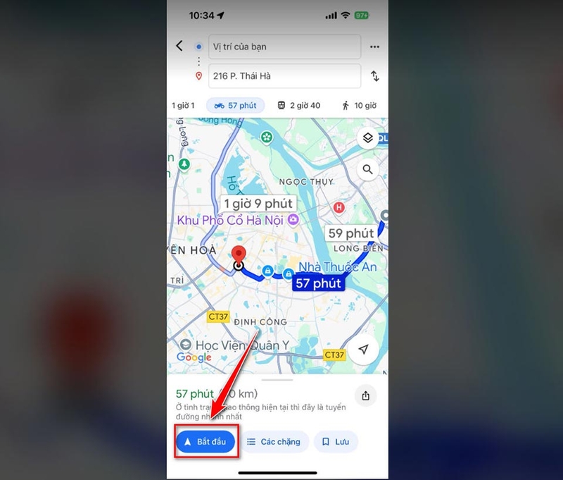 Google Map chỉ đường cho xe máy - 02