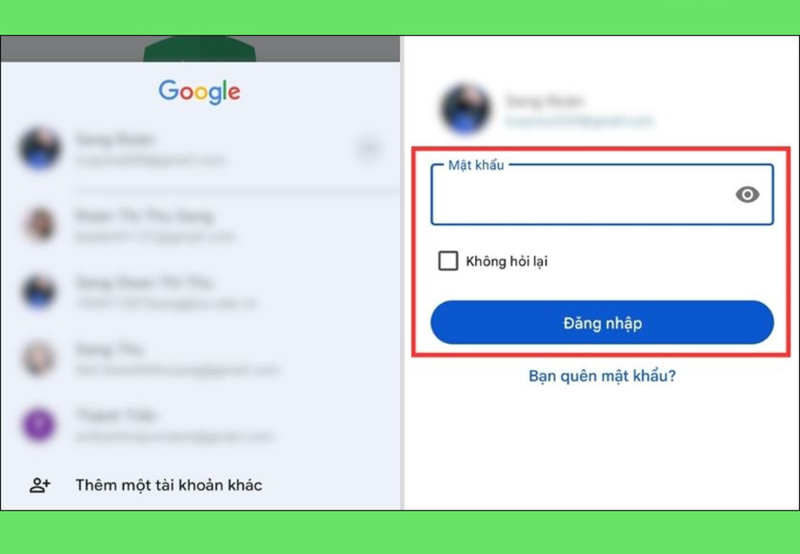 Đăng nhập vào tài khoản Google