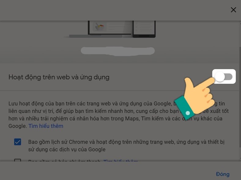 Kéo thanh công cụ sang trái để bỏ lưu hoạt động