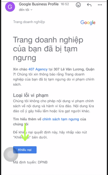 VIDEO Cách khiếu nại Google Maps bị Tạm Ngưng Trên Điện Thoại