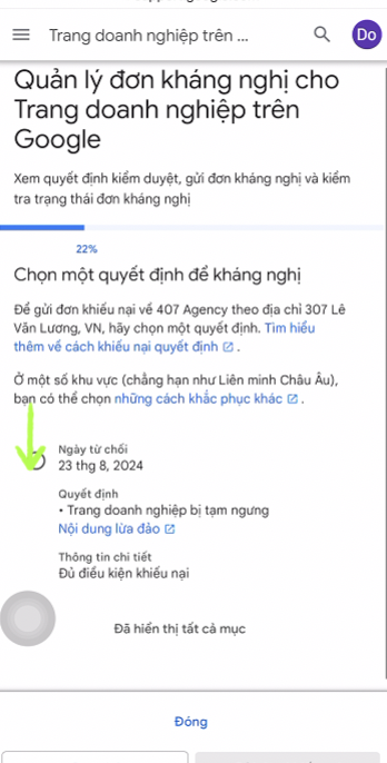 VIDEO Cách khiếu nại Google Maps bị Tạm Ngưng Trên Điện Thoại