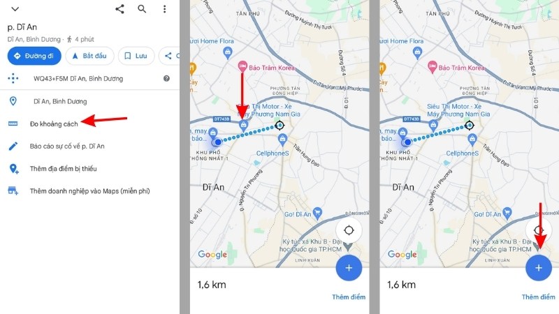 Đo khoảng cách giữa các địa điểm trên Google Maps bằng công cụ đo lường tích hợp