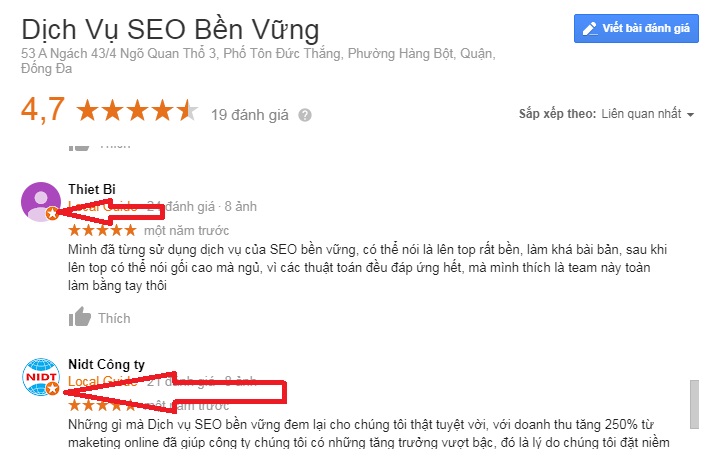 Đội ngũ các Local Guide có level cao vào review địa điểm