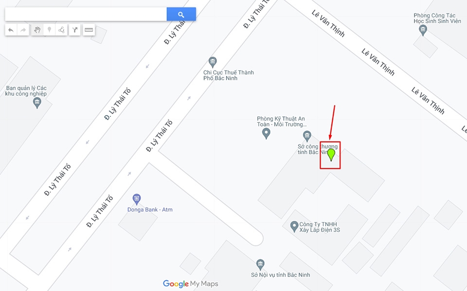 Tìm kiếm vị trí hiện tại trên Google My Maps